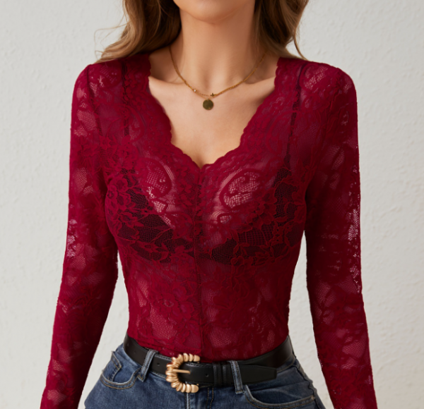 New Floral Lace Top For Women