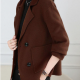 Casual Woolen Coat Thickened Overcoat Mom All-matching Western Short Top