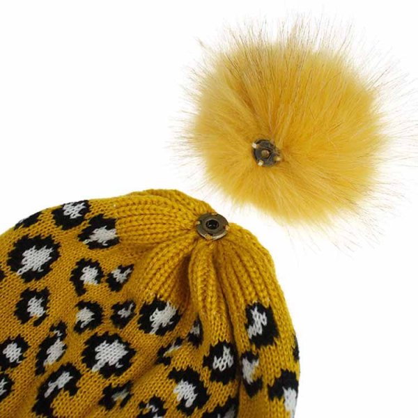 New Winter Knitted Hat Wholesale Korean Version Of Leopard Print Woolen Hat