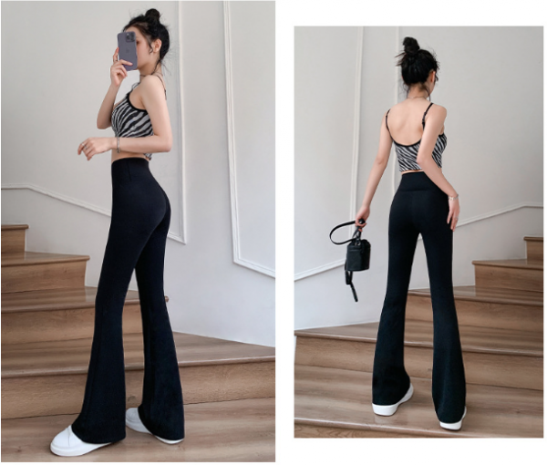 Spring And Autumn Skinny Shark Pants Outer Wear Black High Waist Slimming