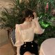 Sweet Elegant Chiffon Patchwork Puff Sleeve Shirt For Women