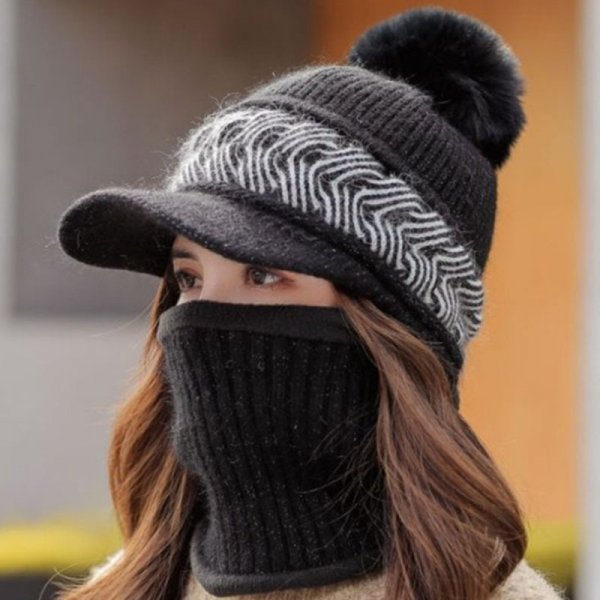 Wool Hat And Velvet Hedging Outdoor Windproof Ear Protection