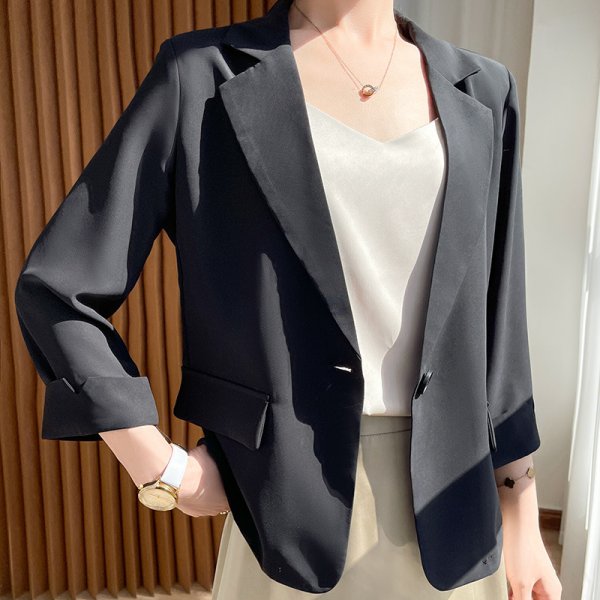 Leisure Thin Suit Cropped Coat Top